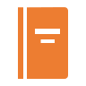 Icon of a book in orange