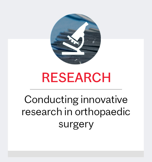 Research: Conducting Innovative research in orthopaedic surgery