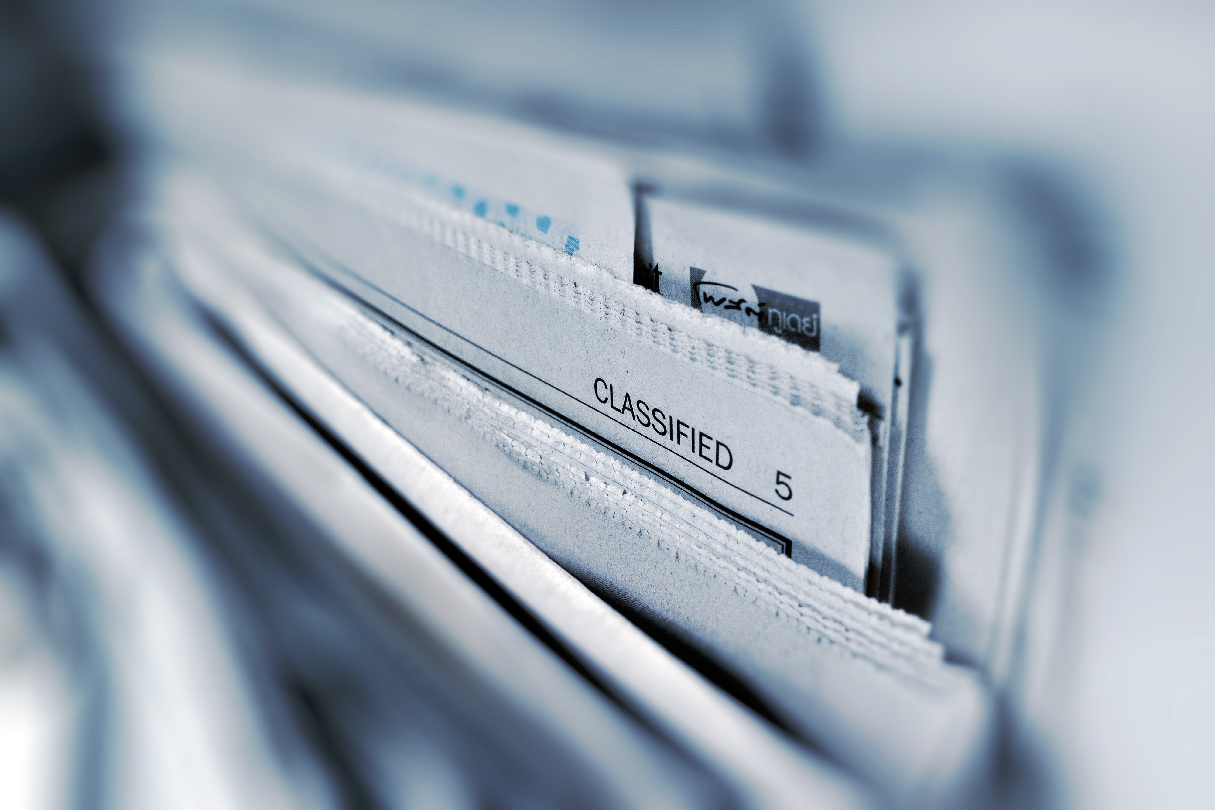 close-up of a classified file folder