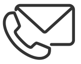 icon of an envelope and telephone