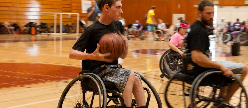 Wheelchair basketball players 